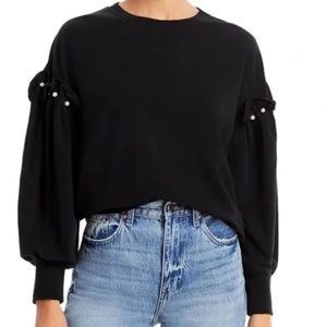 Sundays Embellished Pearl Sweatshirt